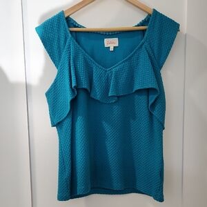 dELiA*s Blue Ruffled Blouse